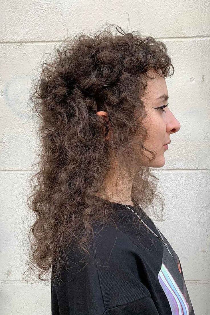 Long Curly Mullet