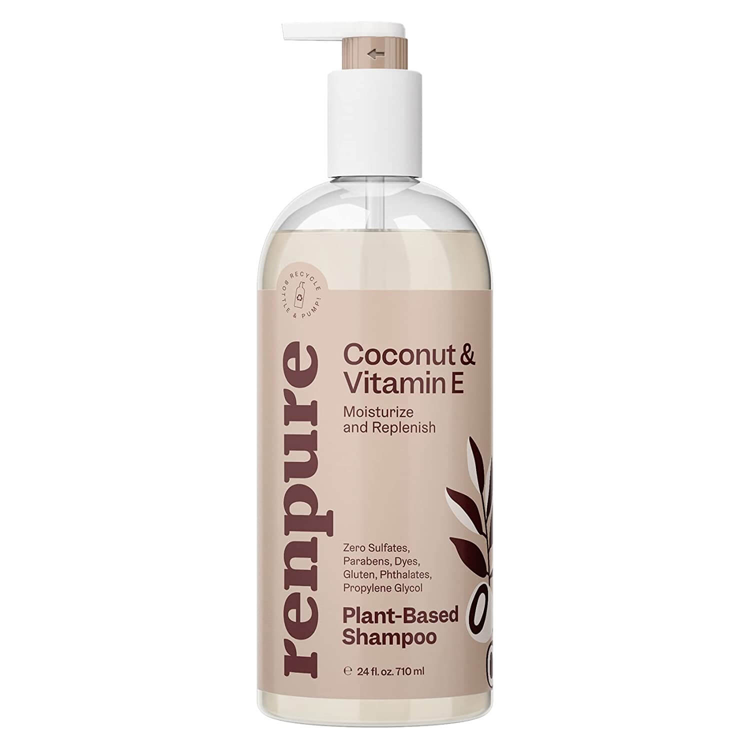 Renpure Plant Based Coconut and Vitamin E Moisturize and Replenish Shampoo